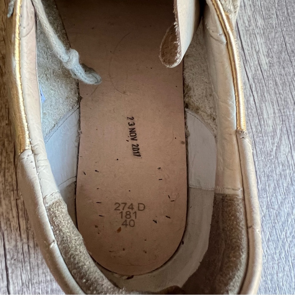 Golden Goose Superstar Gold Leather Star Sneakers Distressed Low Top Size (X) - Picture 11 of 16